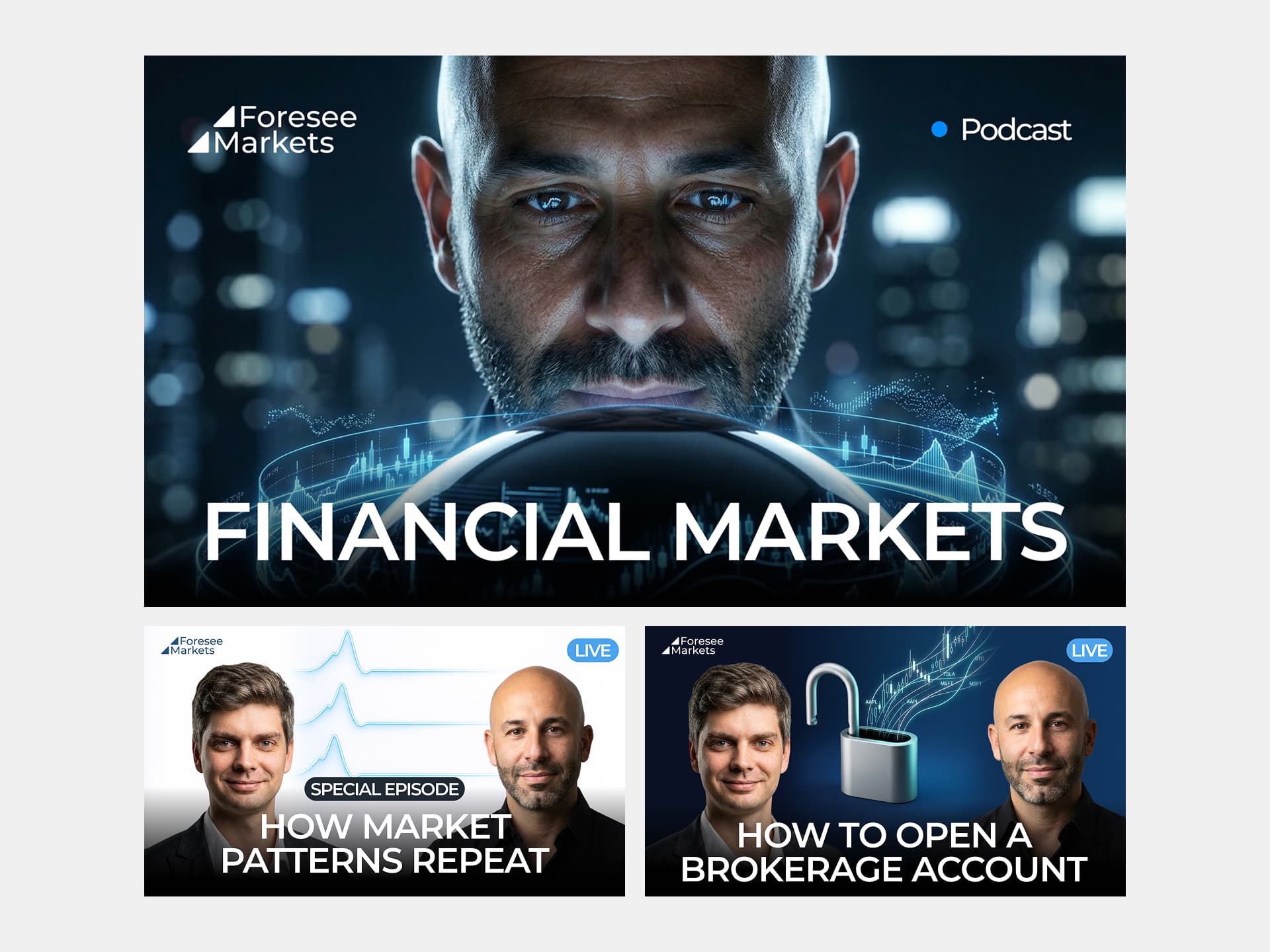 Foresee Markets social and podcast content