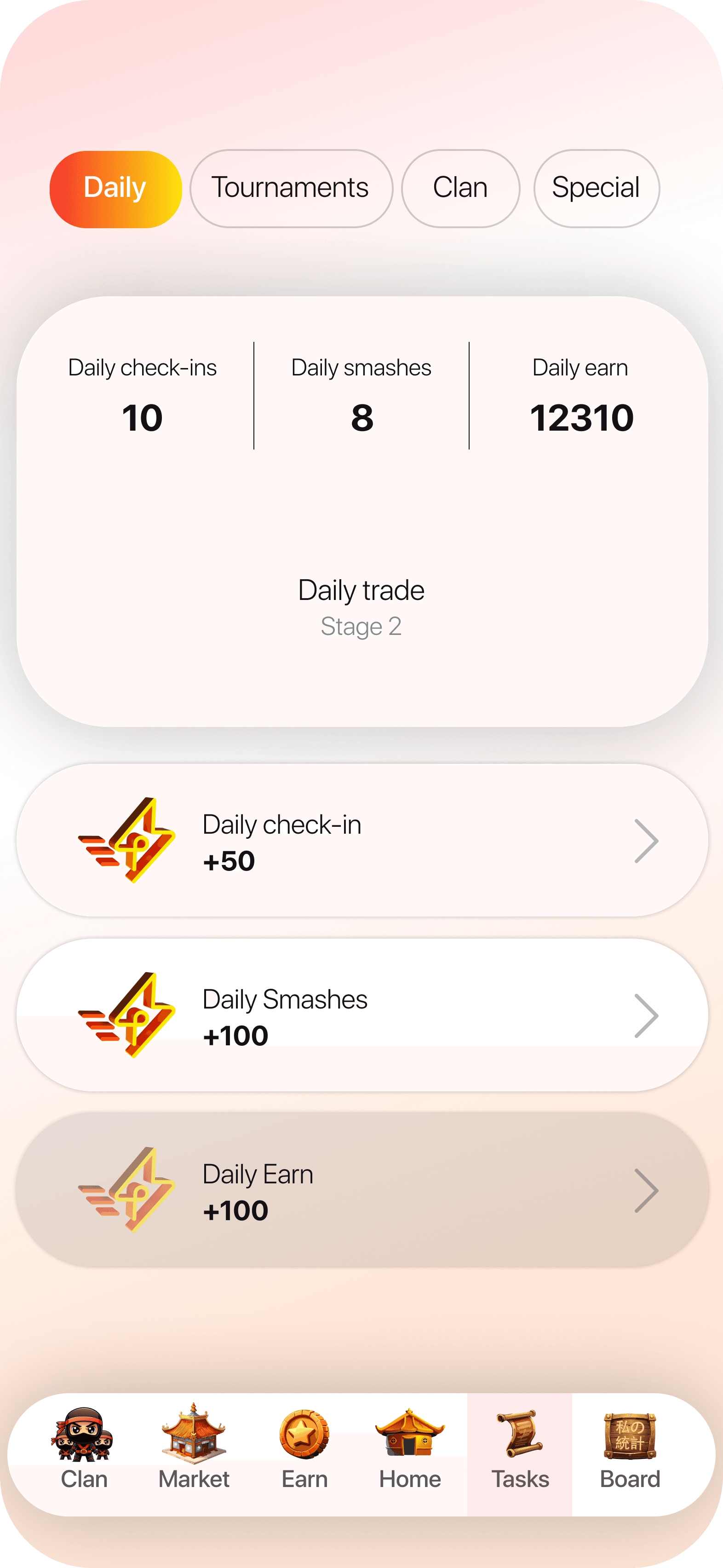 Daily Tasks & Rewards