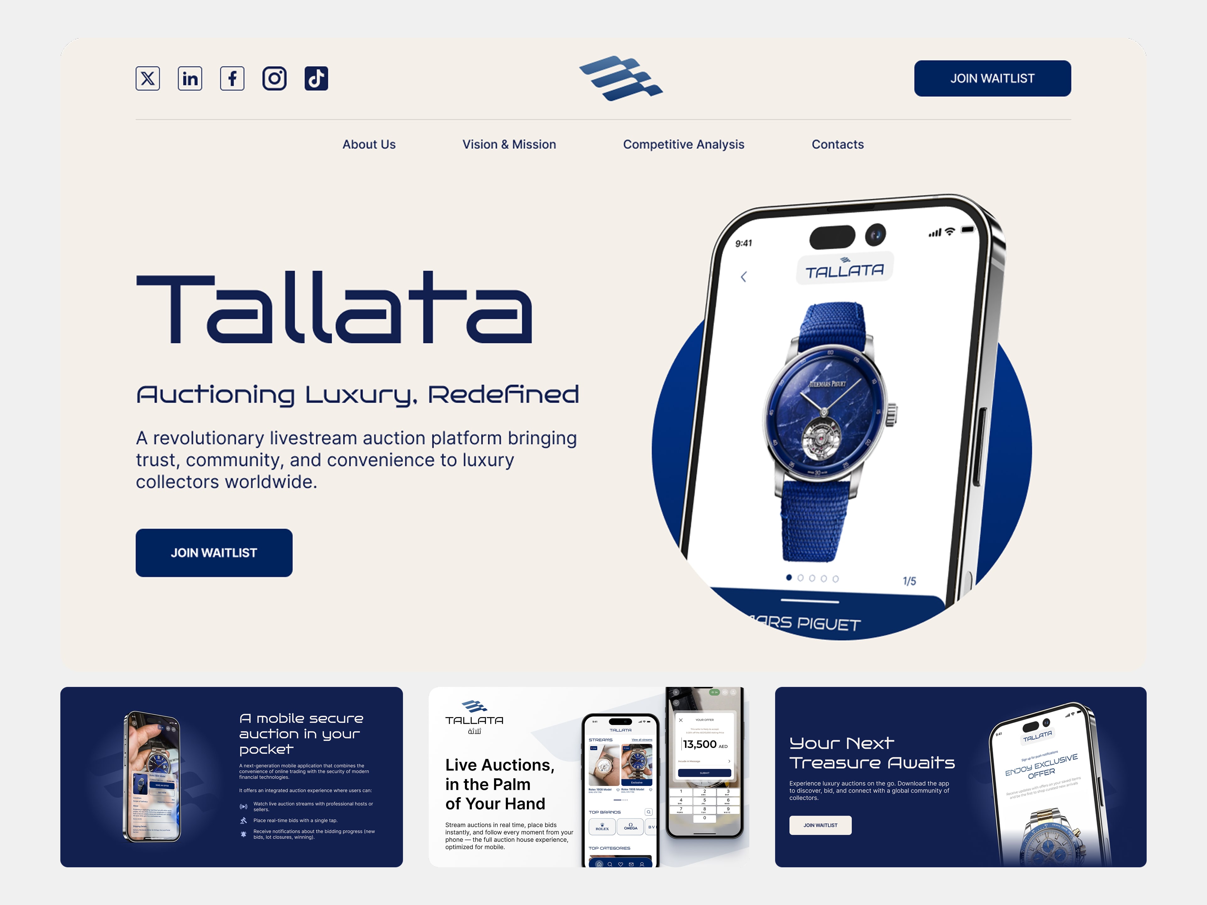Tallata website collage